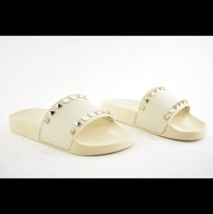 Valentino Rockstud Ivory Sandals
